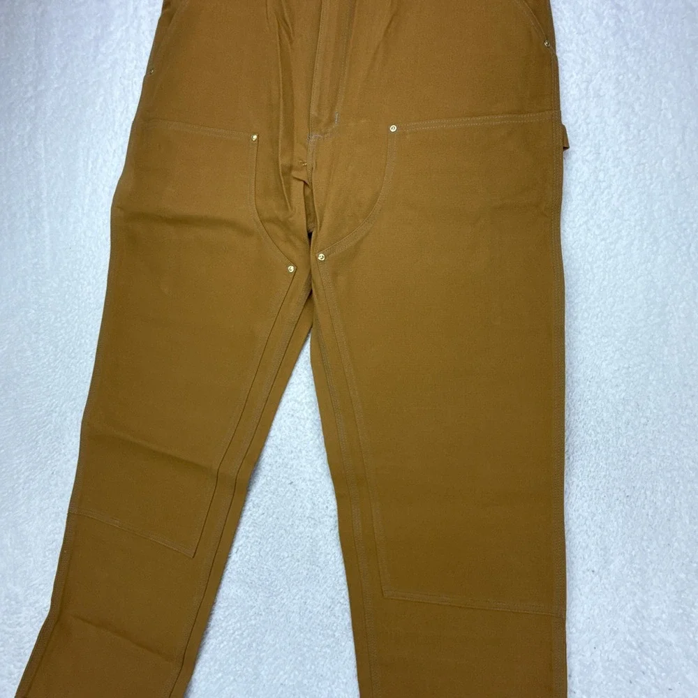 Carhartt Firm‎ Duck Double Knee Work Dungaree Pants Mens 40X34 B01 BRN NWT NOS